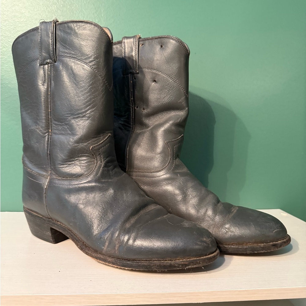Justin Boots Men's Dark Gray Western Boots
